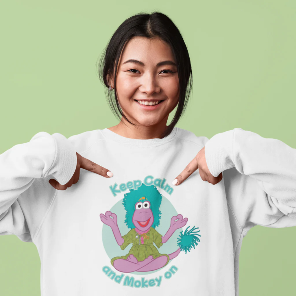 Keep Calm and Mokey on Fraggle Rock Sweatshirt - Image 4