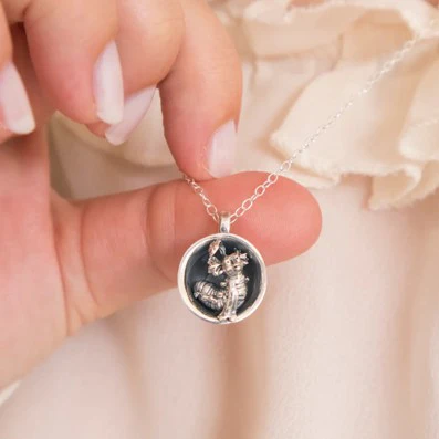 Labyrinth Worm in a Cup Necklace - Image 2